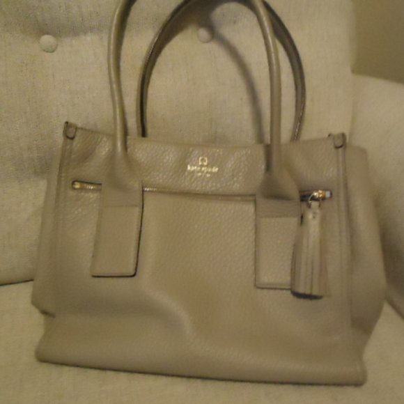 kate spade Handbags - Kate Spade gray/taupe leather tote